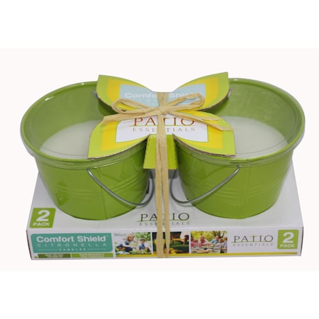 Patio Essentials Patio Essentials Citronella Bucket Candle For Mosquitoes/Other Flying Insects 10 oz 21108P-2